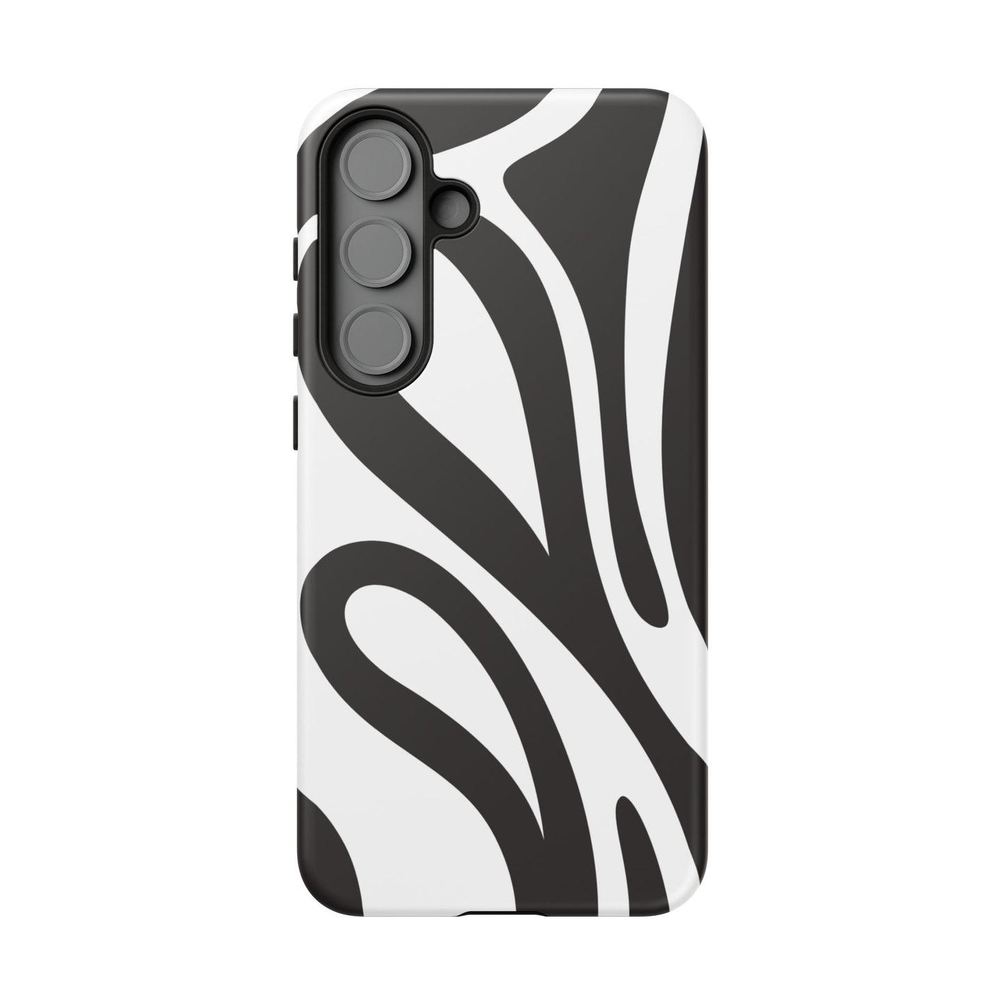 Modern Black and White Abstract Tough Samsung Galaxy Case – Bold Graphic Pattern with Dual-Layer Protection
