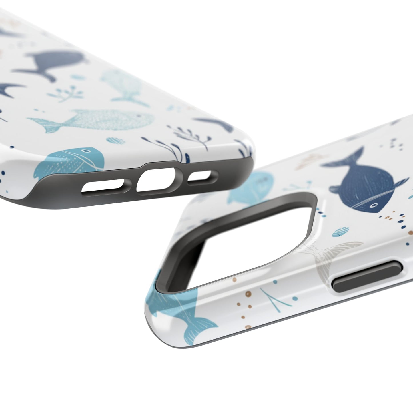 Oceanic Blue Fish Pattern - MagSafe iPhone Series Case