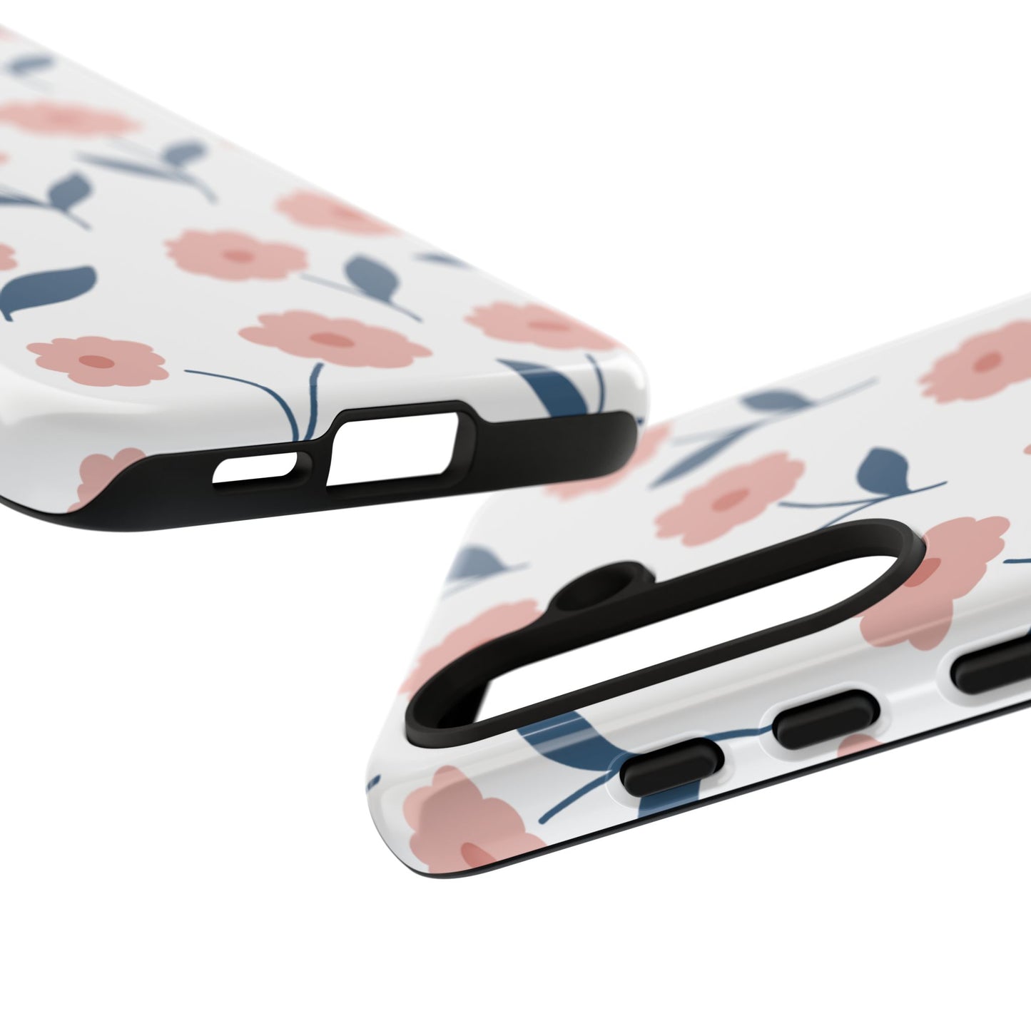 Playful Pink Floral Tough Samsung Galaxy Case – Soft Pastel Design, Slim & Shockproof