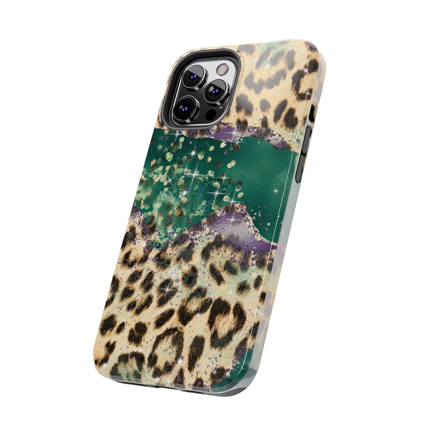 Emerald Glitter Leopard Print - iPhone Series Case