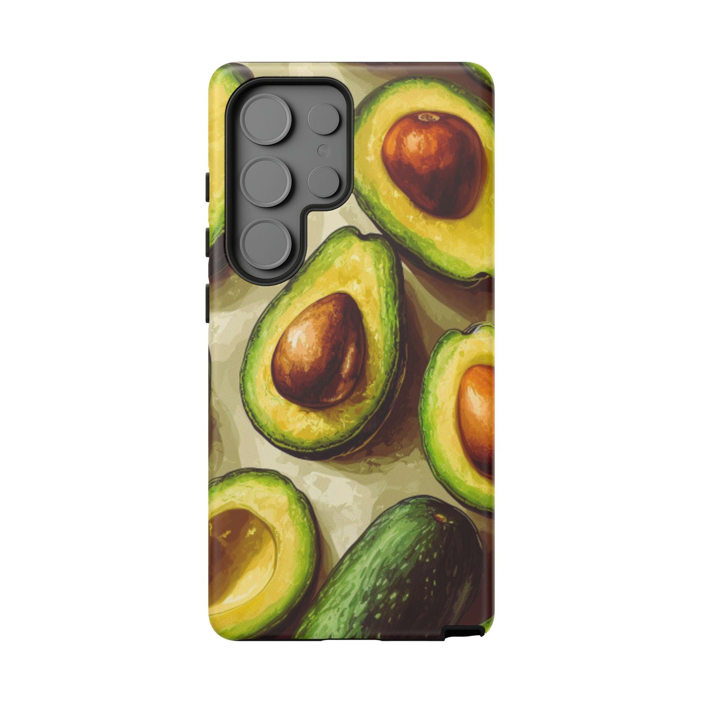 Realistic Avocado Samsung Galaxy  Case – Detailed Green Fruit Design, Shockproof Protection