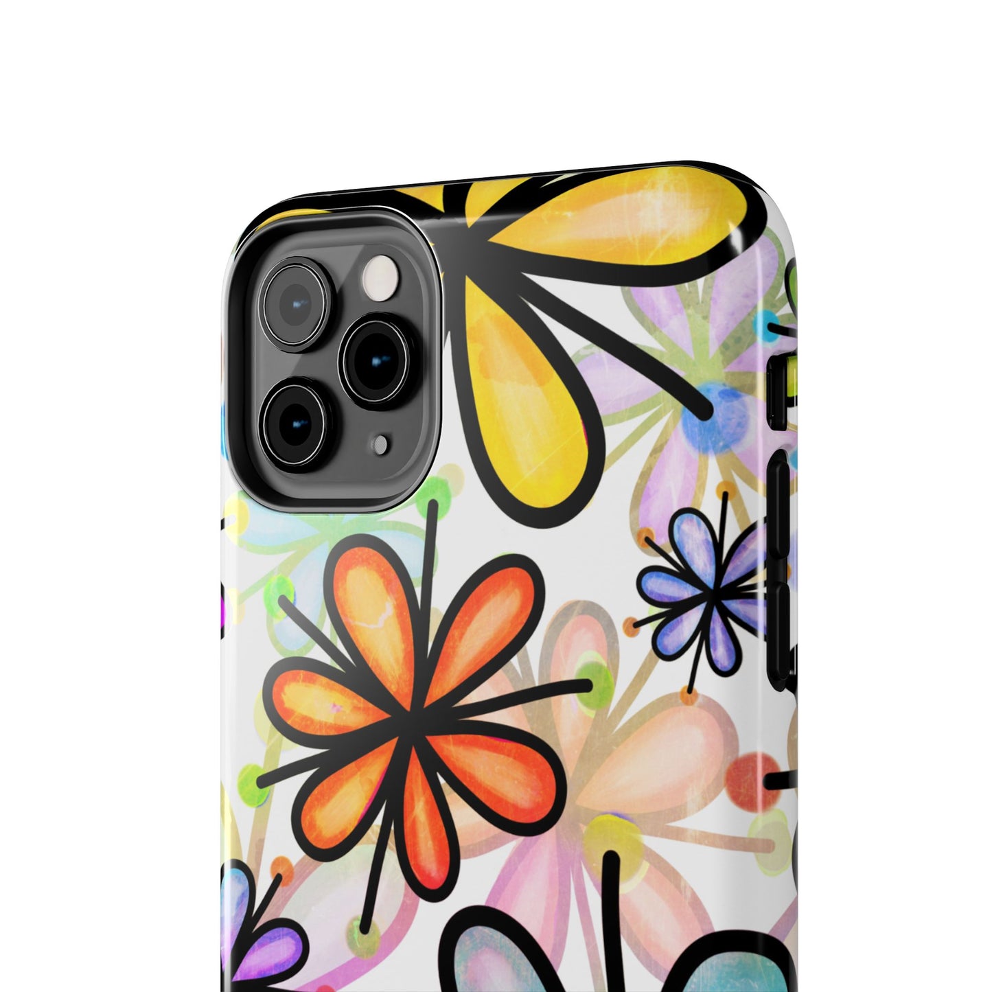 Retro Floral Pop iPhone Case – Ultra-Slim Design, High-Gloss Finish