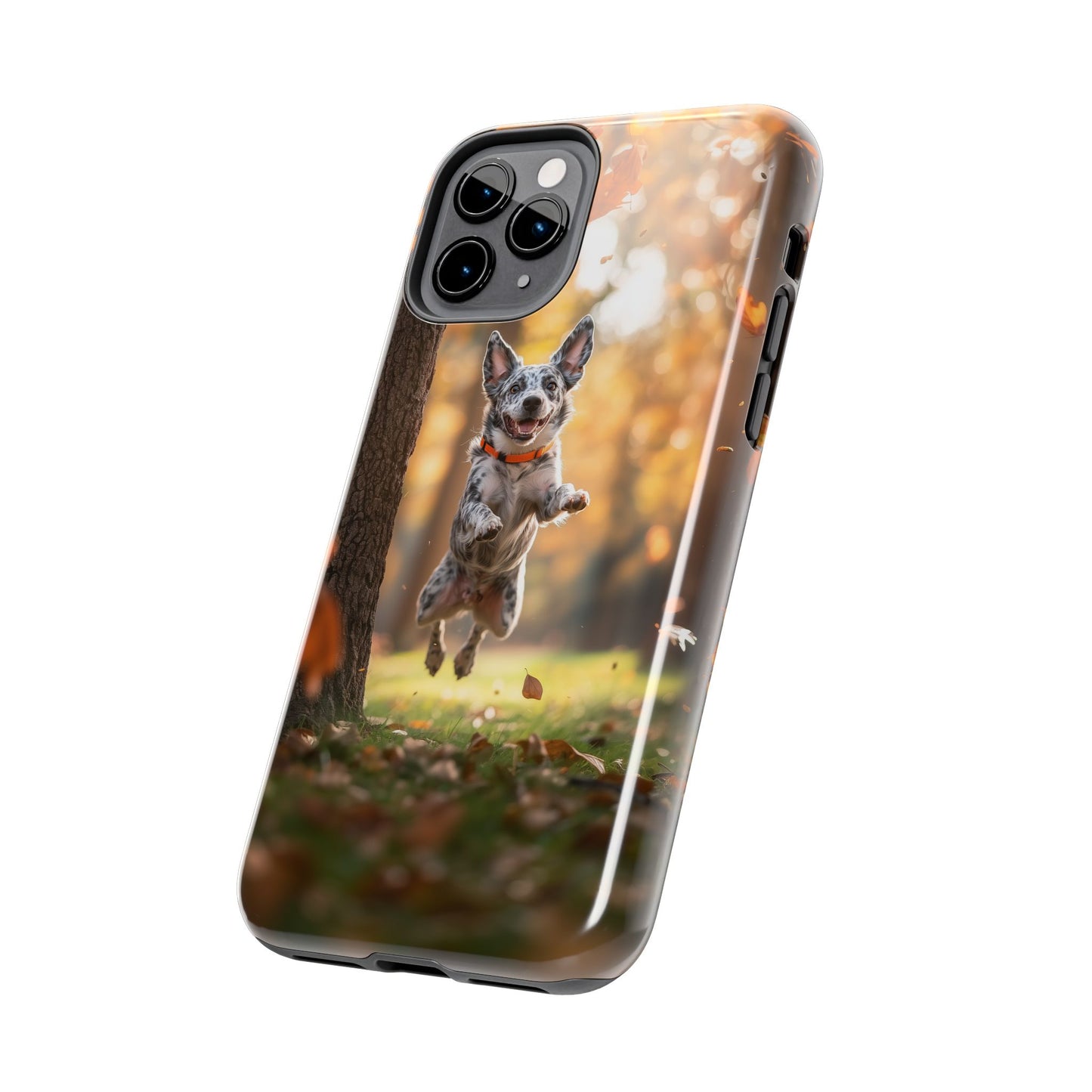 Energetic Blue Heeler Forest Pup Phone Case – Durable Outdoor-Inspired Design