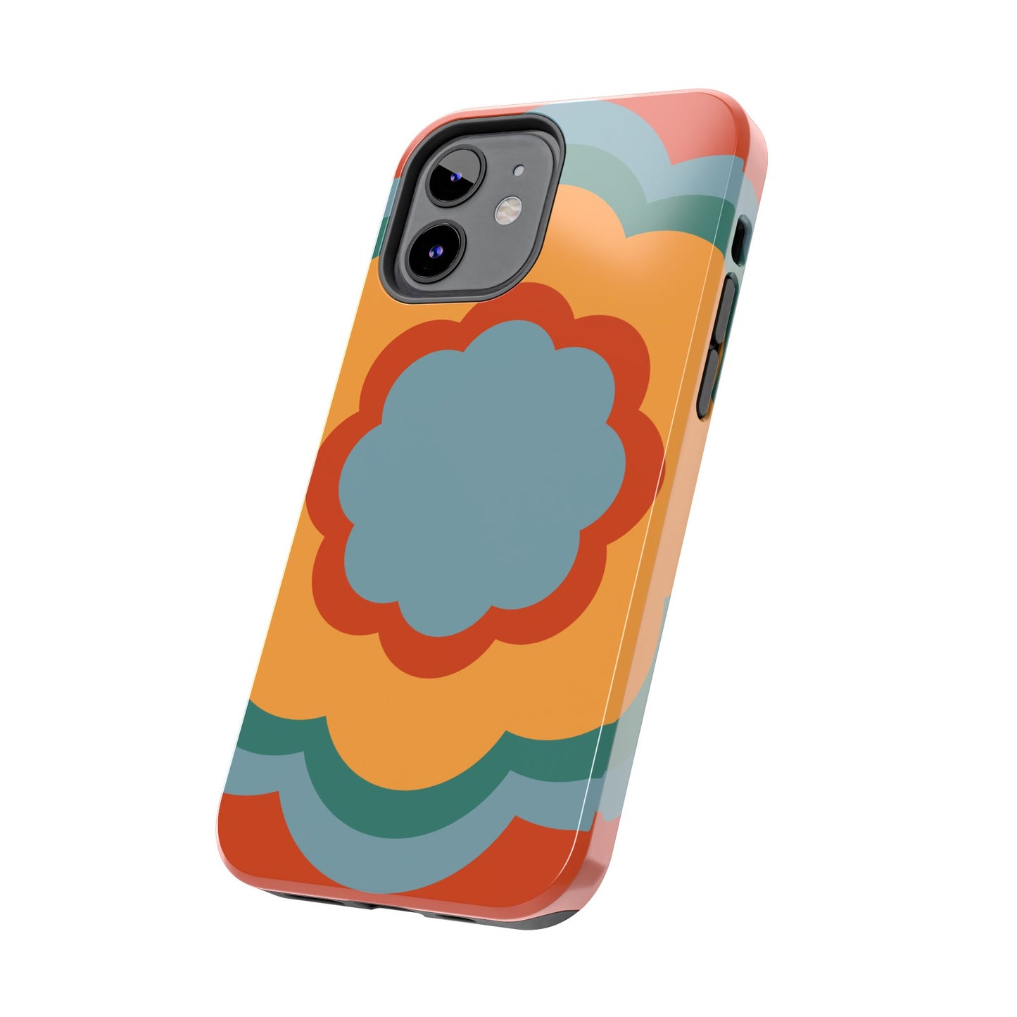 Retro Flower Power iPhone Case – Bold 70s-Inspired Design with Dual-Layer Protection