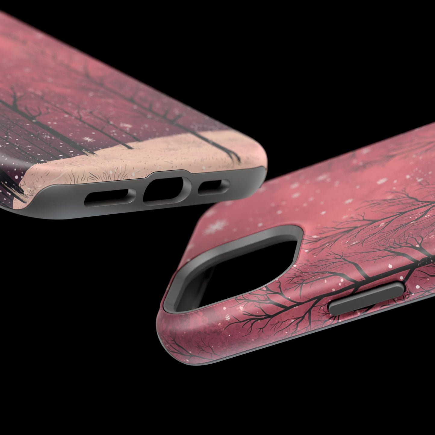 Pink Winter Twilight Forest - MagSafe iPhone Series Case