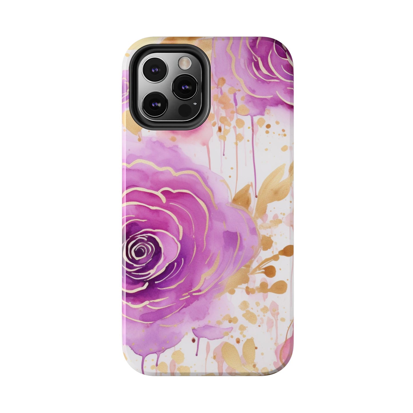 Radiant Purple & Gold Floral - iPhone Series Case