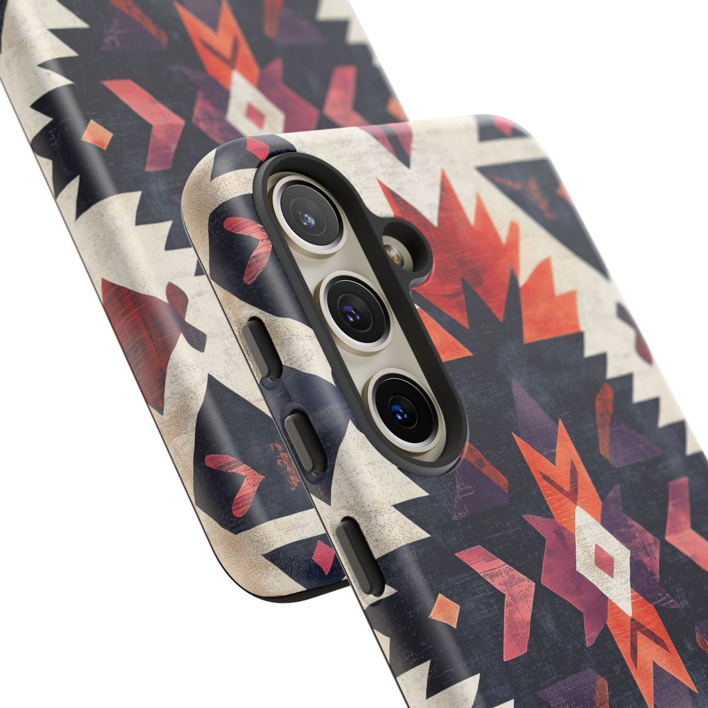 Boho Tribal Starburst Tough Samsung Galaxy  Case – Vibrant Geometric Design, Dual-Layer Protection