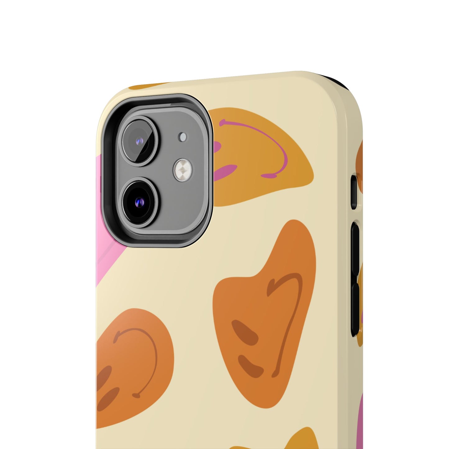 Retro Smiley Faces iPhone Case – Shockproof, Matte Finish, Dual-Layer Protection