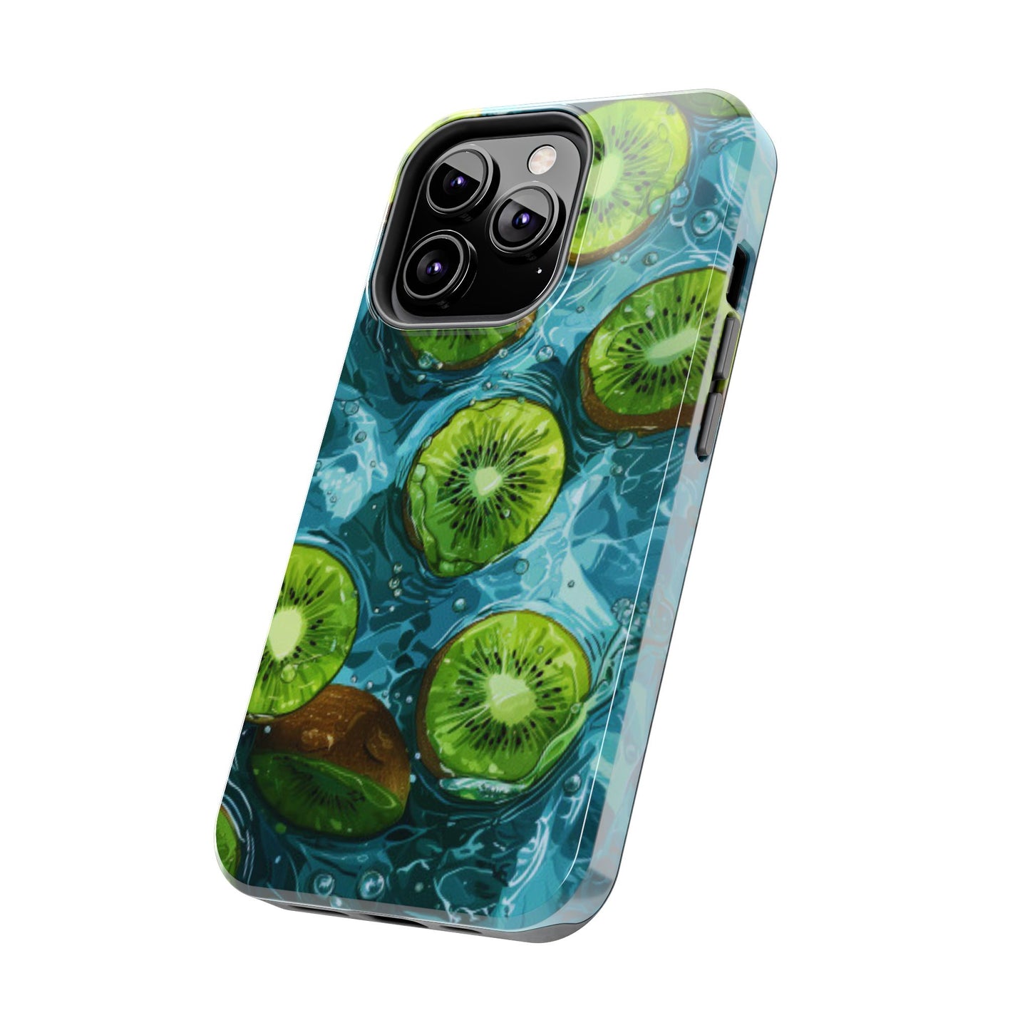 Tropical Kiwi Splash iPhone Case – Tough Dual - Layer, Vibrant Summer Design - BOGO Cases