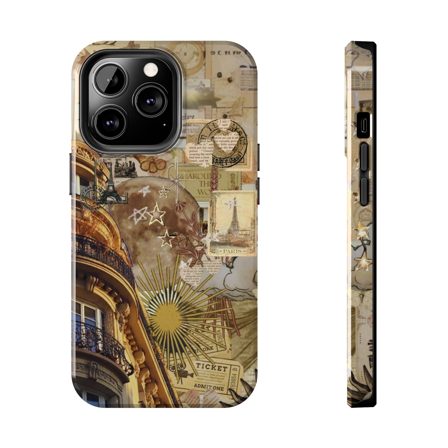Parisian Dream Collage iPhone Case – Dual - Layer Protection with Vintage French Aesthetic - BOGO Cases