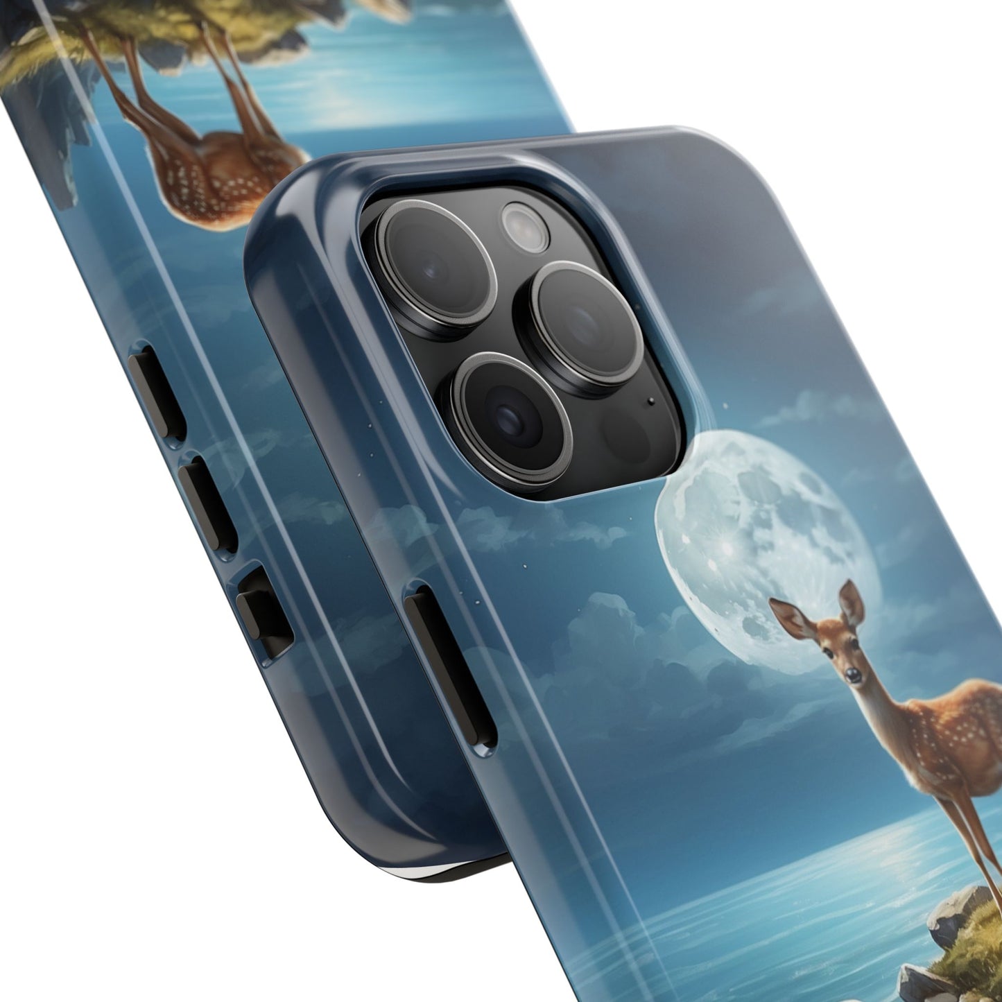 Enchanted Fawn Under the Moonlit Sky iPhone Case
