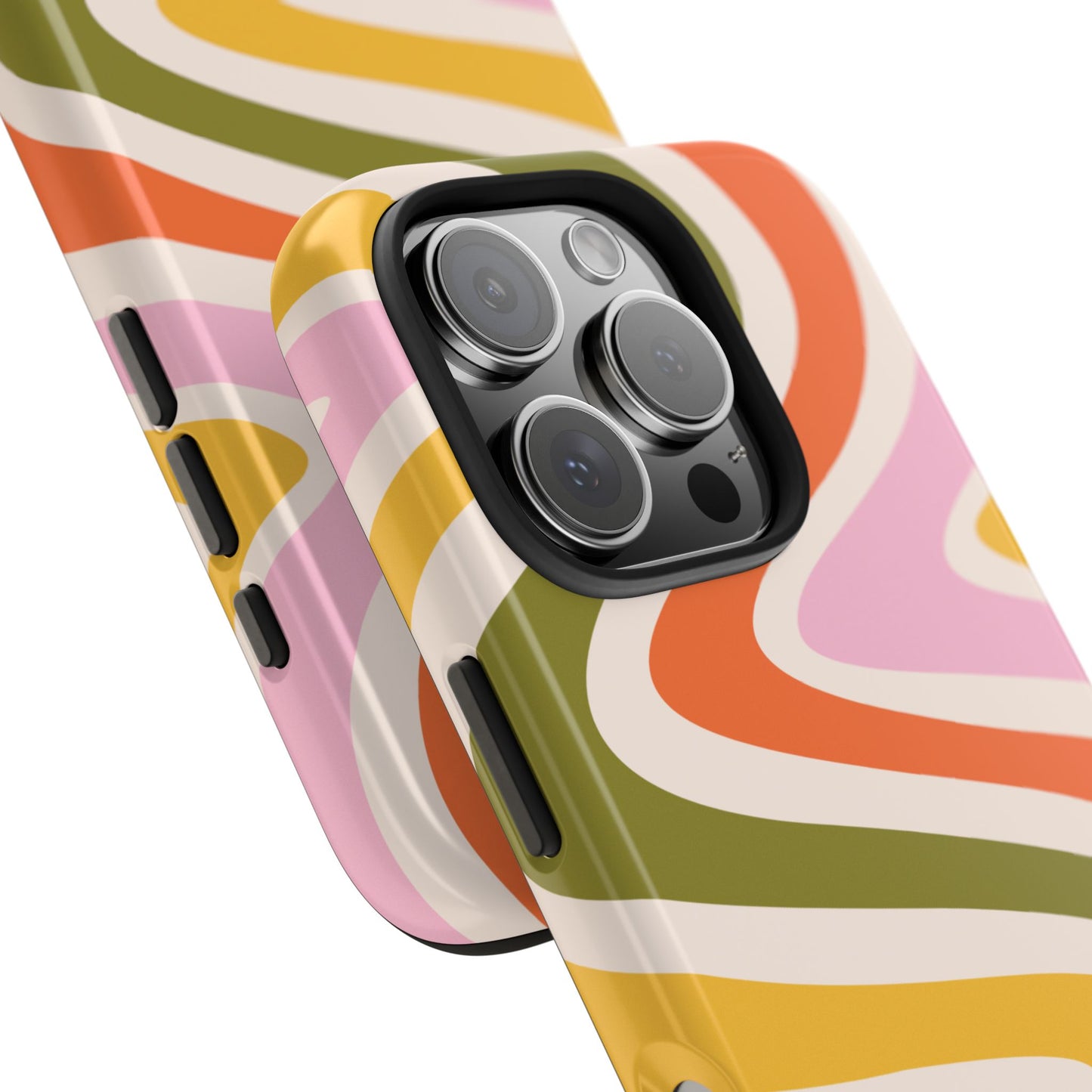 Retro Groove iPhone Case – 70s-Inspired Design with Dual-Layer Protection