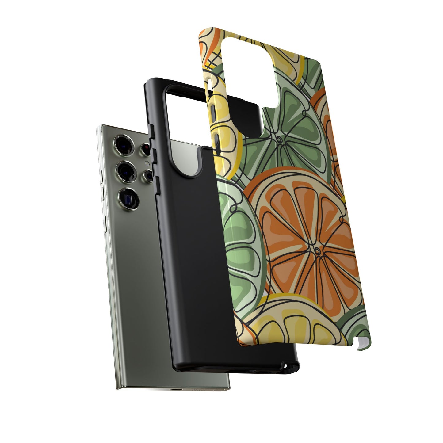 Citrus Zest Tough Samsung Galaxy Case – Bold Lime, Lemon, and Orange Design, Shockproof Protection