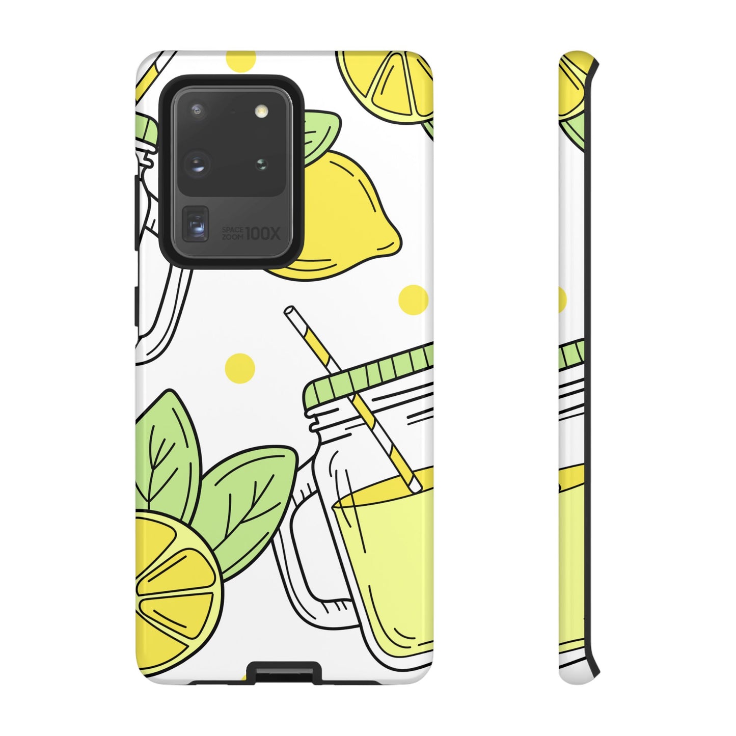 Lemonade Love Tough Samsung Galaxy Case – Fun Lemon Mason Jar Design, Dual-Layer Protection