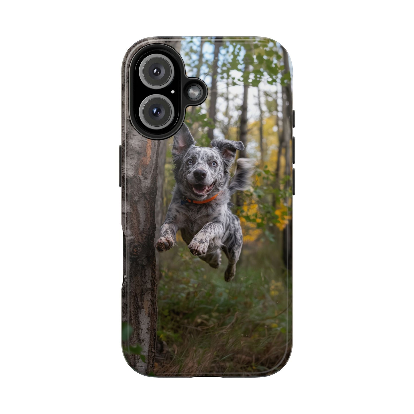 Happy Forest Dog iPhone Case – Nature-Inspired Protective Cover