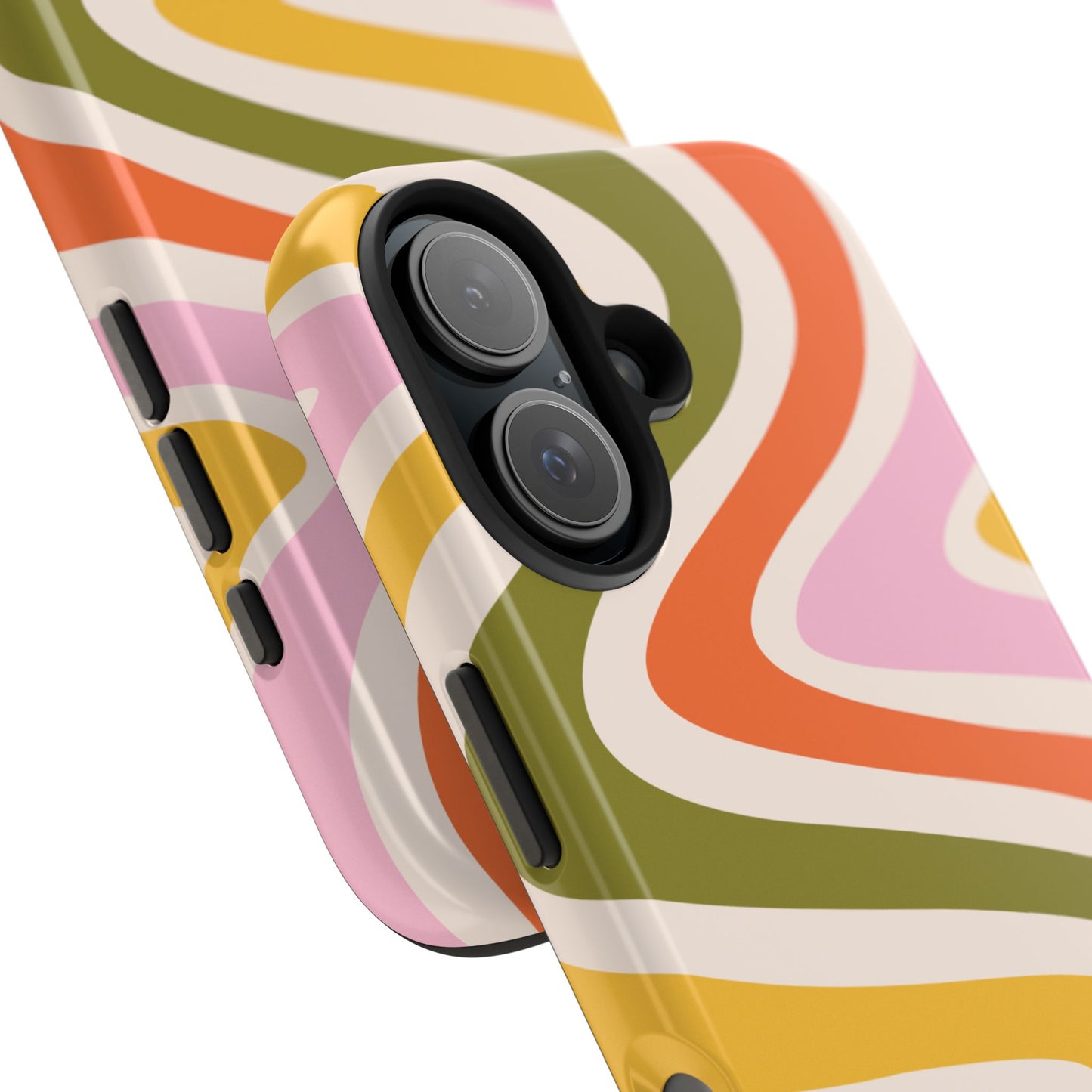Retro Groove iPhone Case – 70s-Inspired Design with Dual-Layer Protection