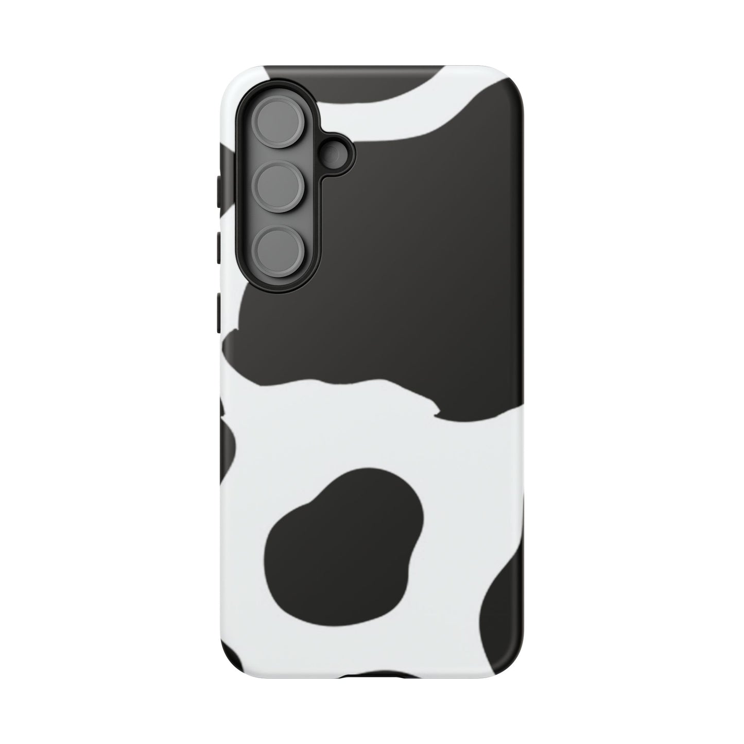 Bold Black and White Cow Print Tough Samsung Galaxy Case – Modern Animal Pattern with Dual-Layer Protection