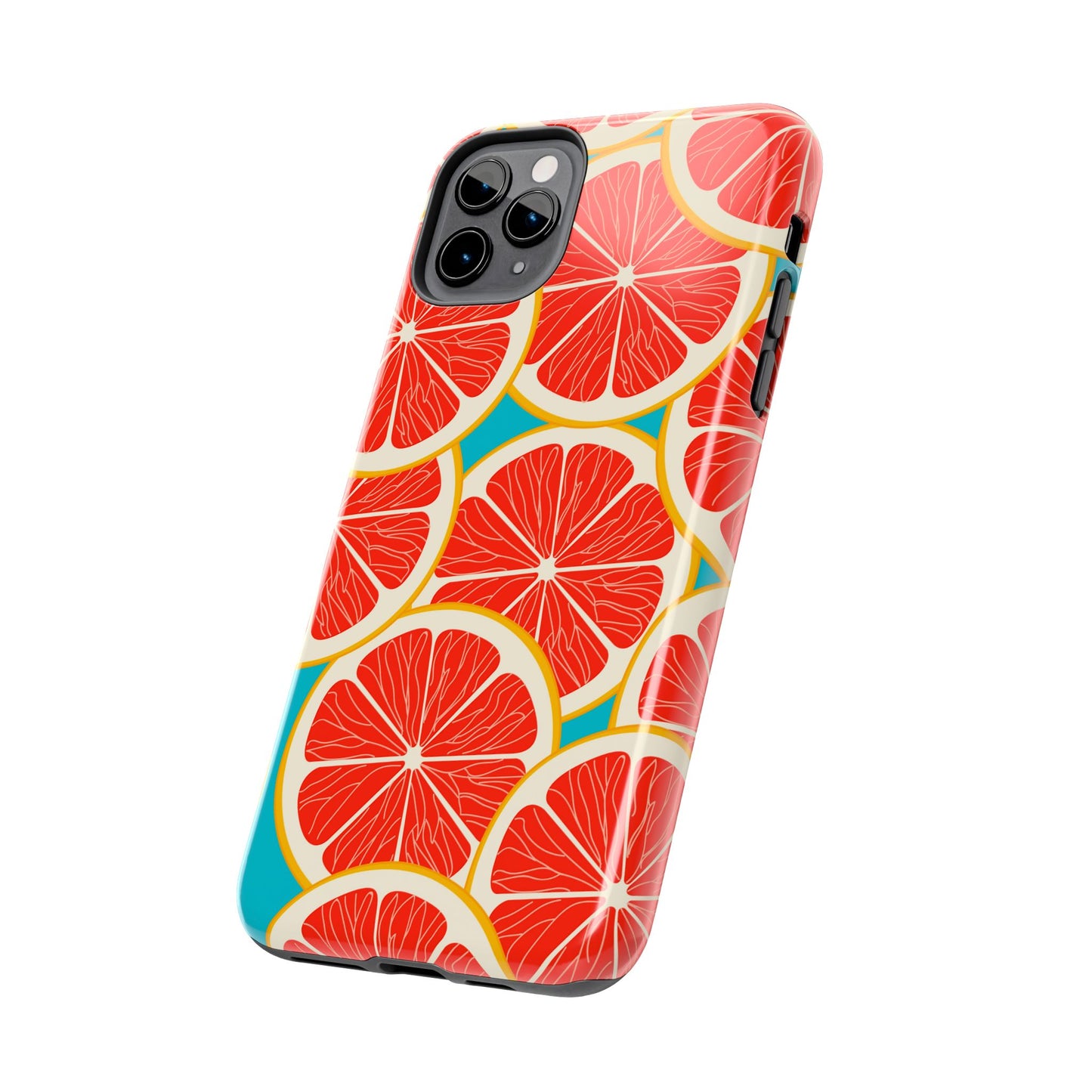 Ruby Grapefruit Pop Tough iPhone Case – Vibrant Citrus Design, Shock - Resistant Protection - BOGO Cases