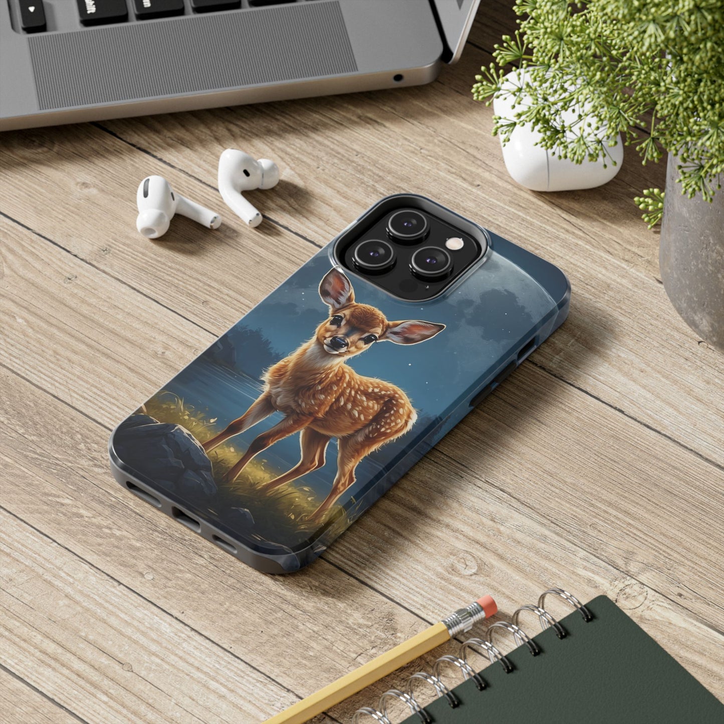 iPhone Case – Enchanted Fawn Under the Moonlit Sky