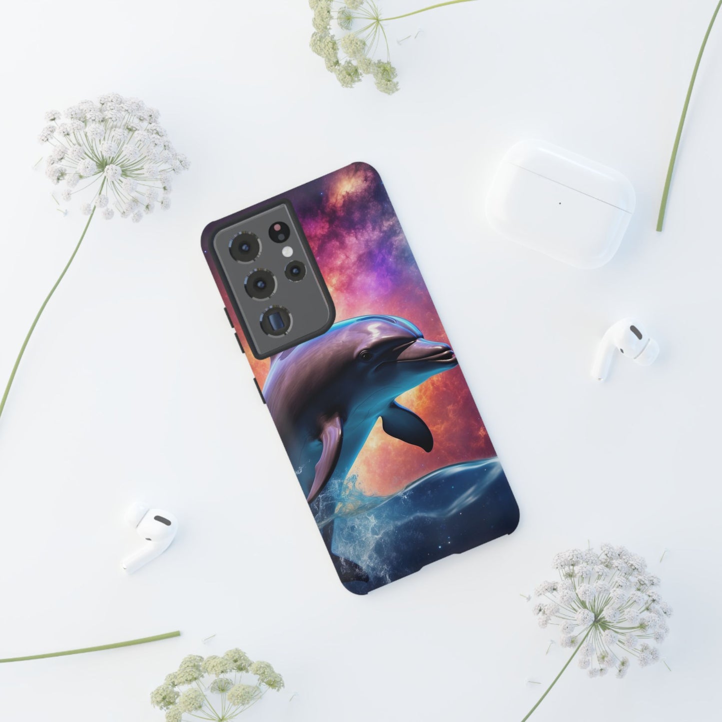 Cosmic Dolphin Galaxy Art - Samsung Galaxy Case