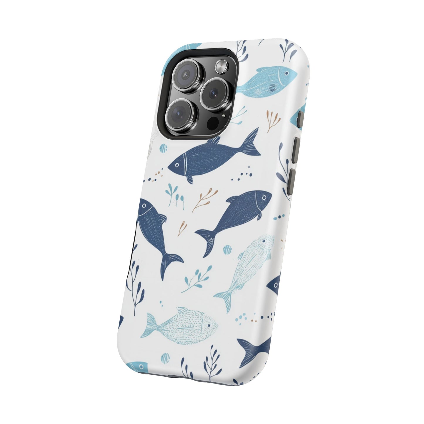 Oceanic Blue Fish Pattern - MagSafe iPhone Series Case