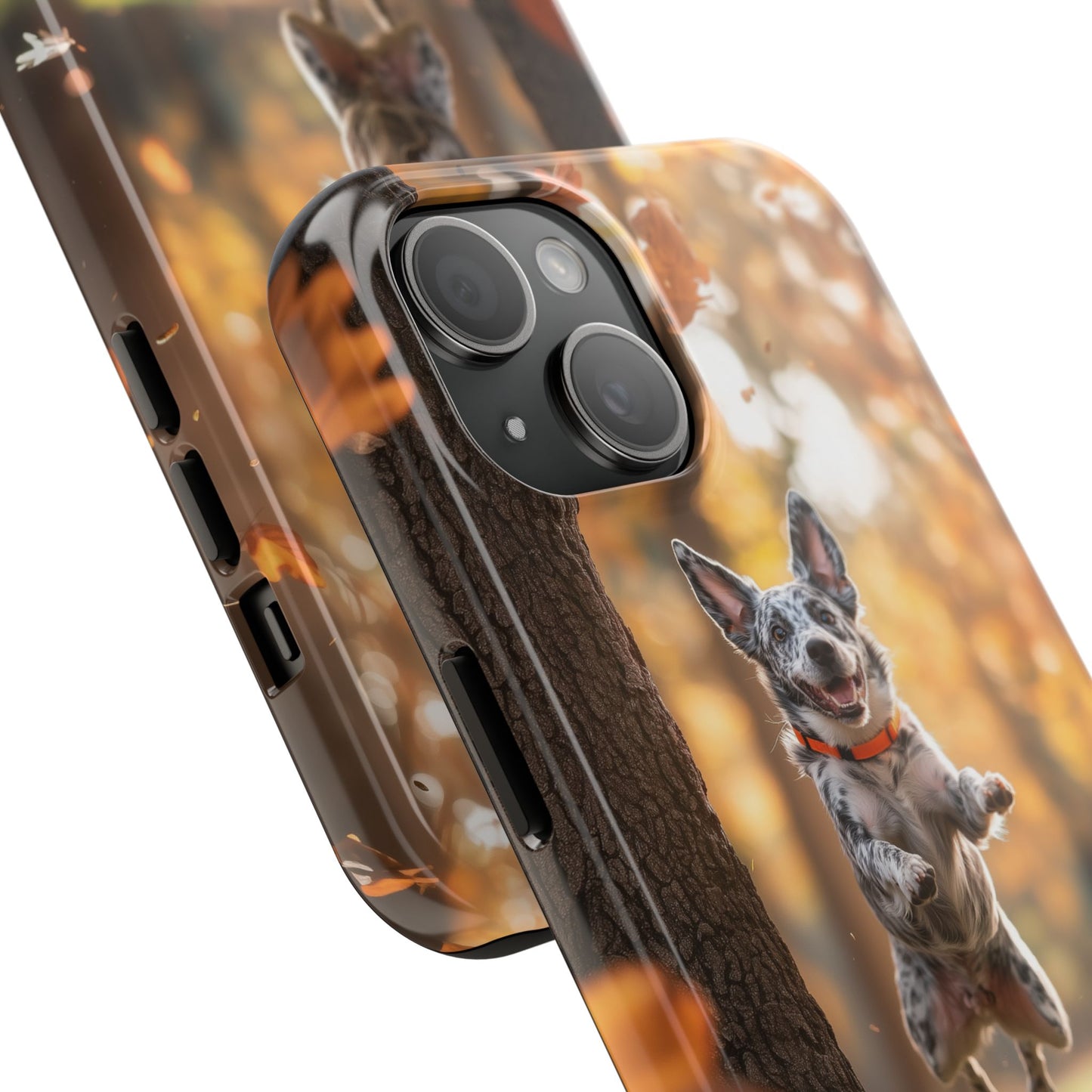 Energetic Blue Heeler Forest Pup Phone Case – Durable Outdoor-Inspired Design