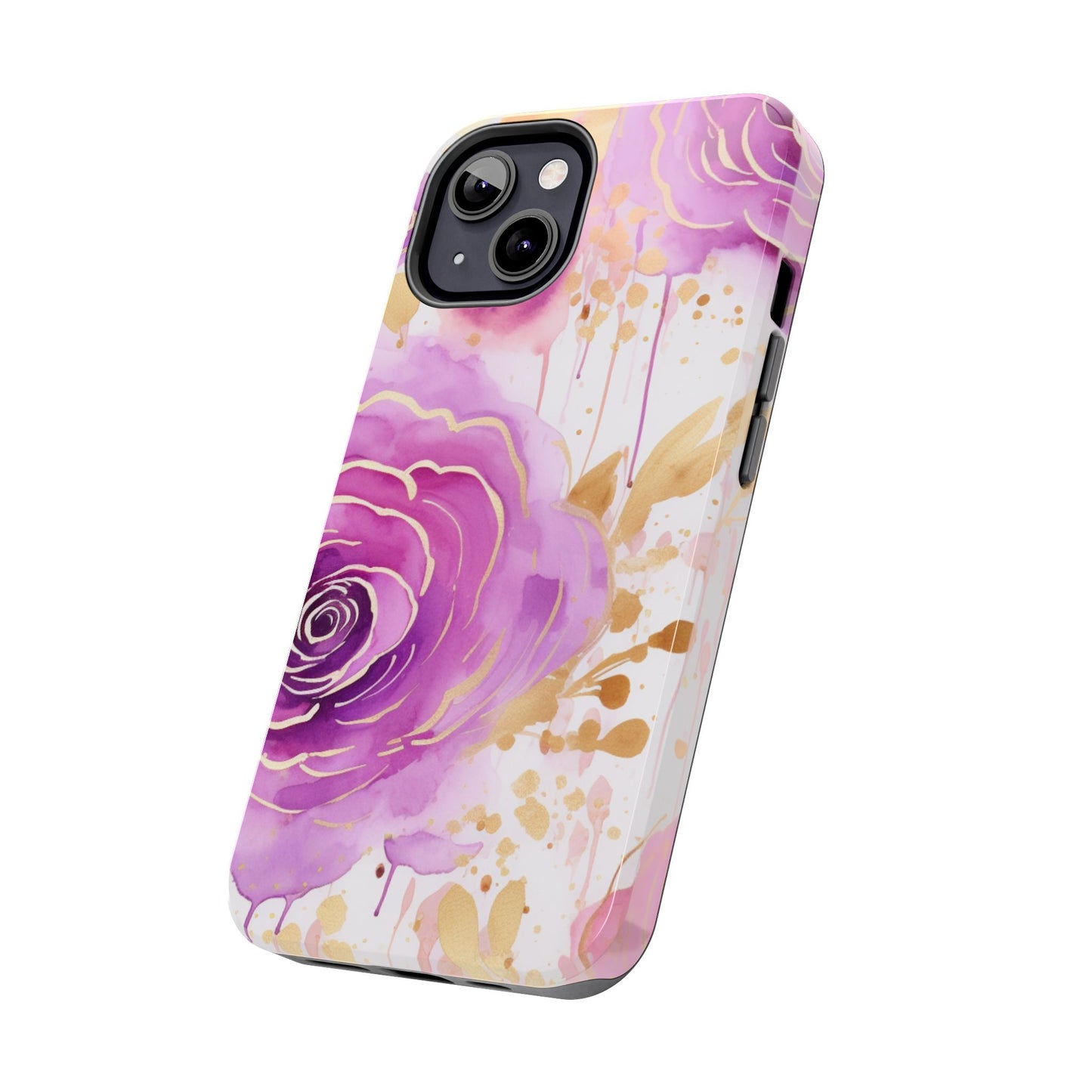 Radiant Purple & Gold Floral - iPhone Series Case