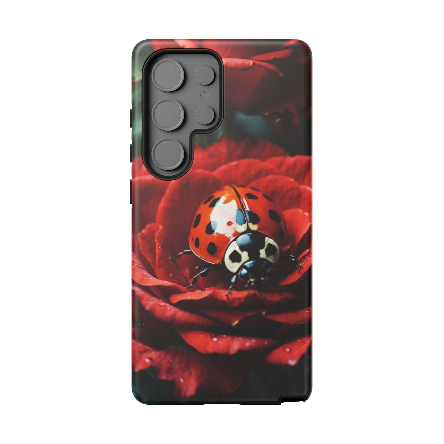 Elegant Rose & Ladybug Charm - Samsung Galaxy Case