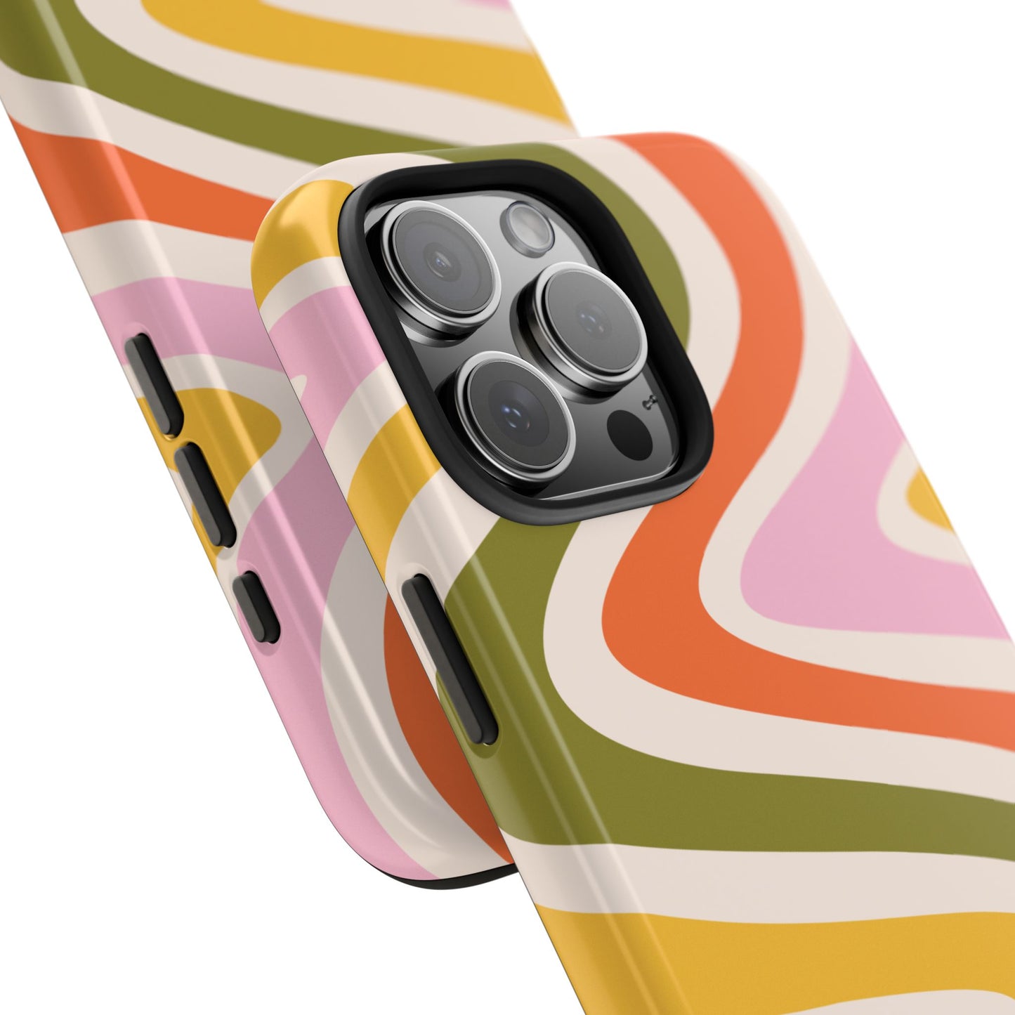 Retro Groove iPhone Case – 70s-Inspired Design with Dual-Layer Protection