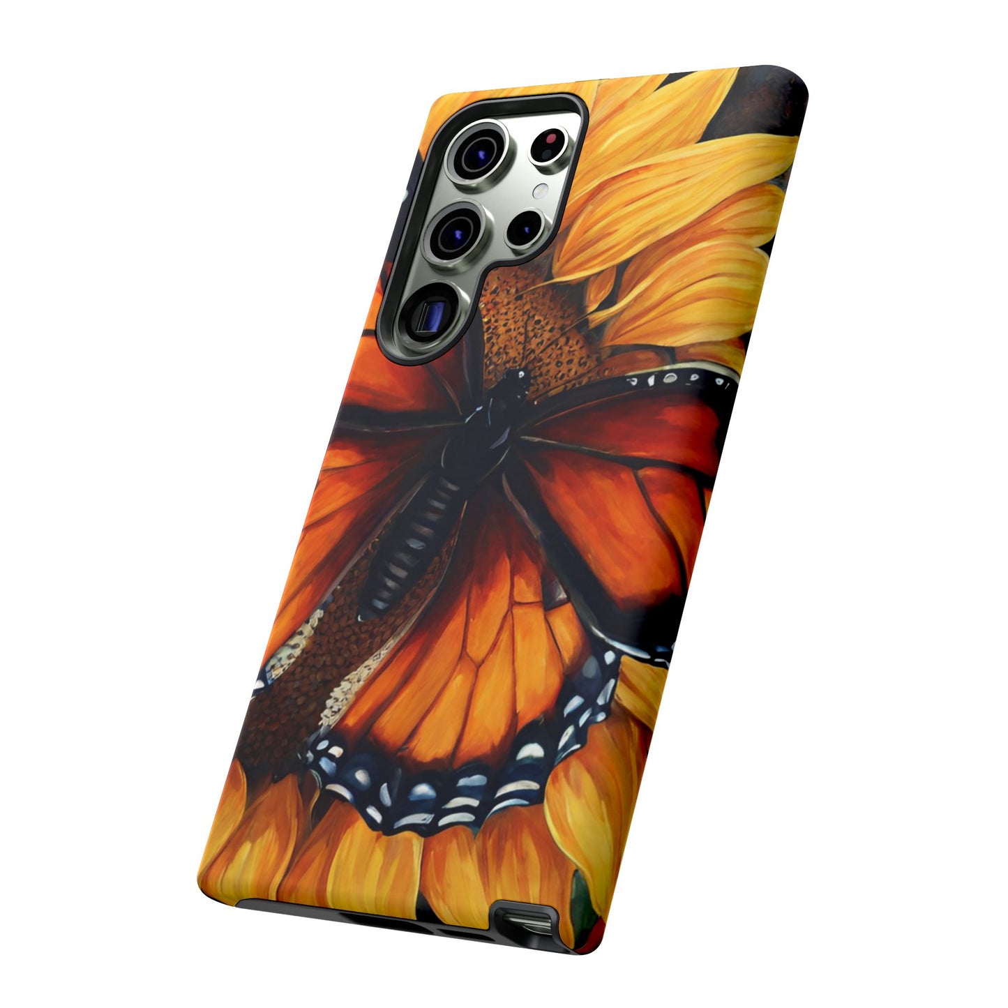 Monarch Butterfly & Sunflower Art – Samsung Galaxy Case