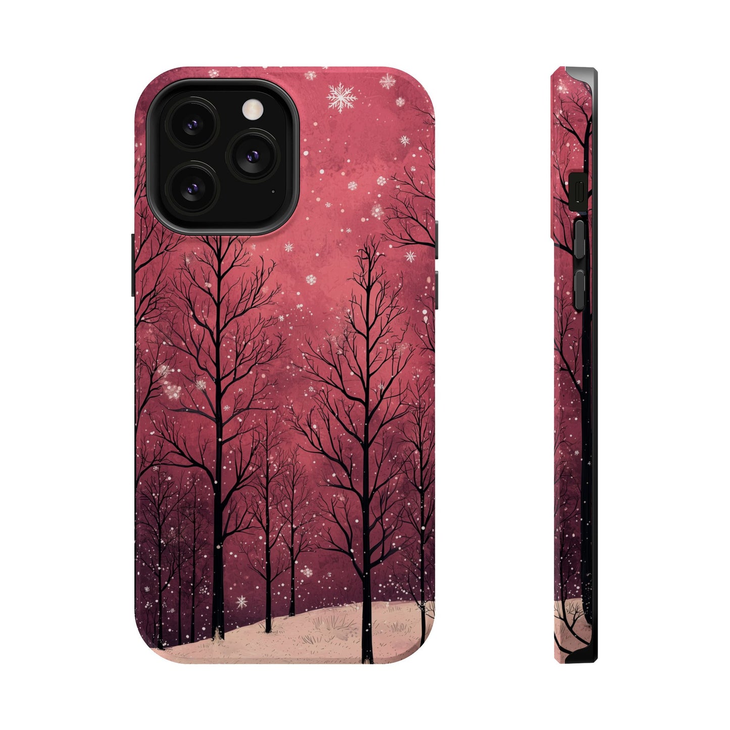 Pink Winter Twilight Forest - MagSafe iPhone Series Case
