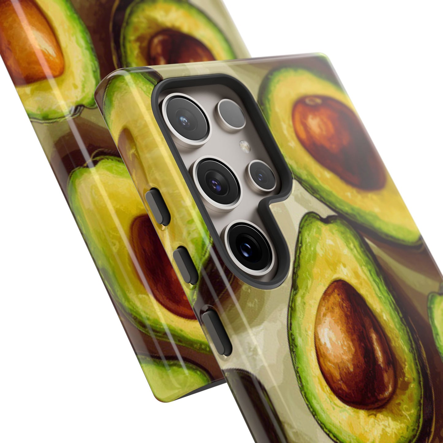 Realistic Avocado Samsung Galaxy  Case – Detailed Green Fruit Design, Shockproof Protection