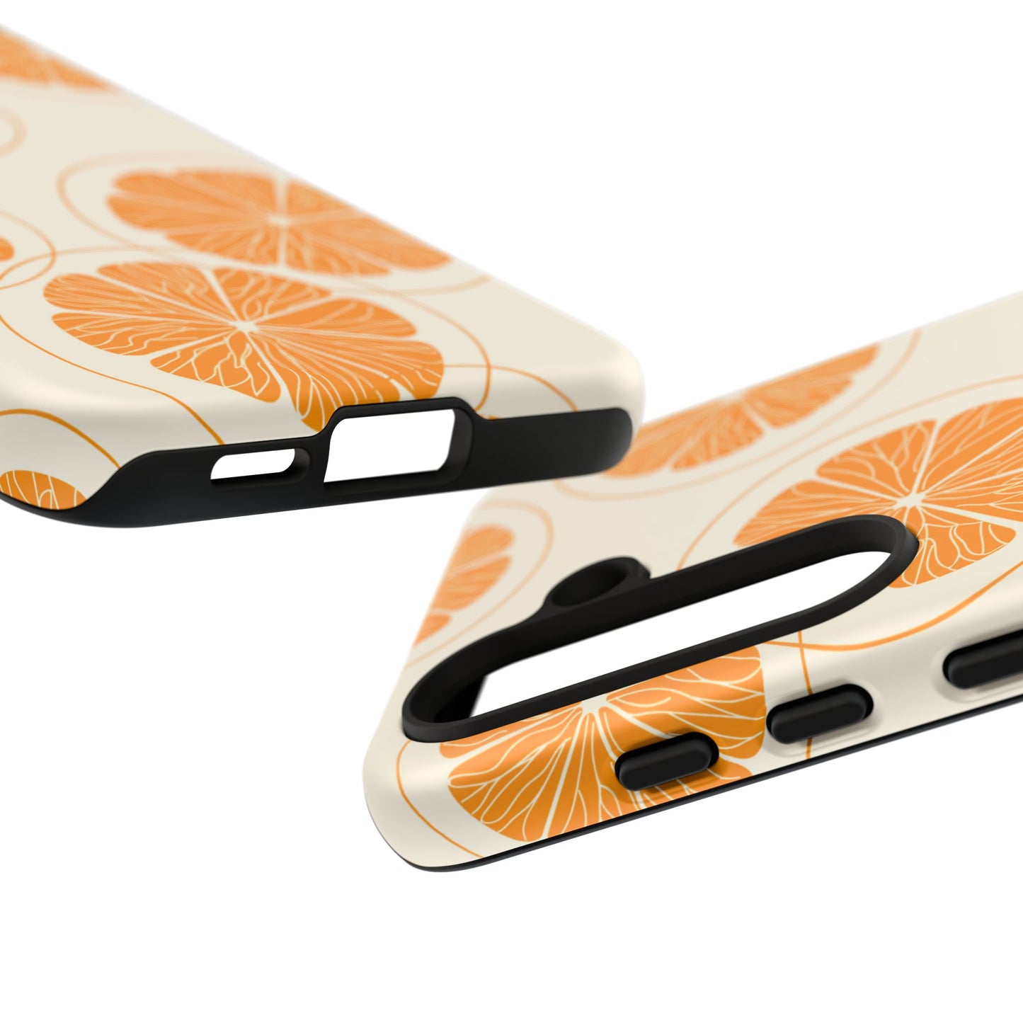 Citrus Burst Pattern Tough Samsung Galaxy  Case – Bold Orange Design, Shockproof Protection