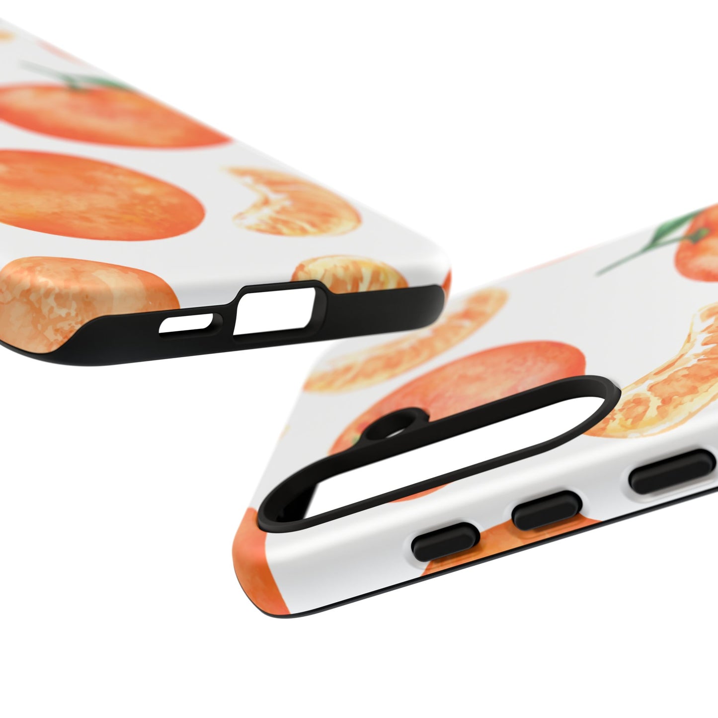Tangerine Dreams Tough Samsung Galaxy Case – Watercolor Orange Design, Shockproof Dual Protection