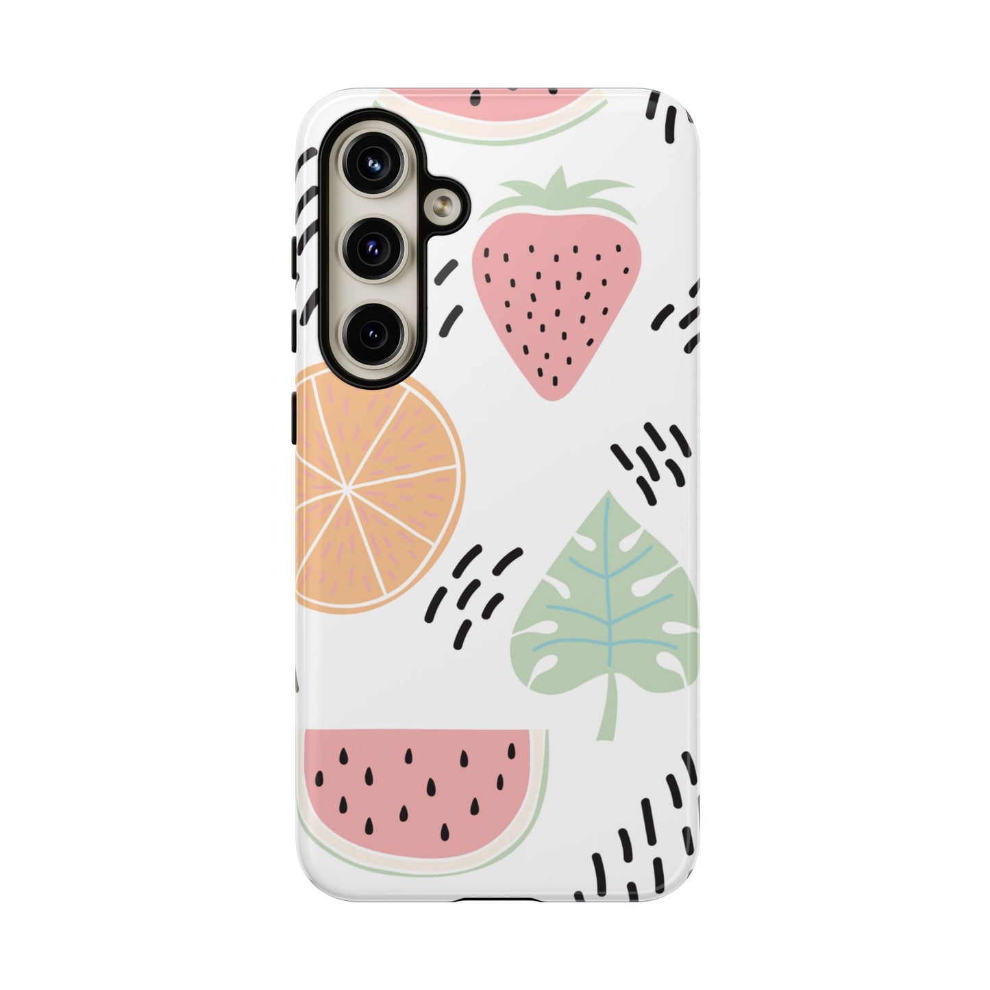 Tropical Fruit Fiesta Tough Samsung Galaxy  Case – Fun Watermelon, Pineapple, and Citrus Design
