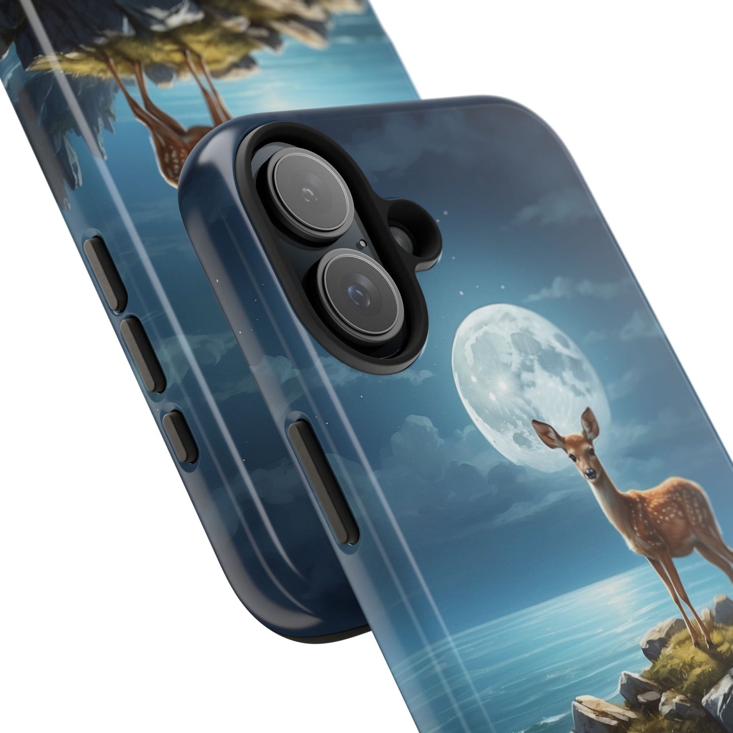 Enchanted Fawn Under the Moonlit Sky iPhone Case