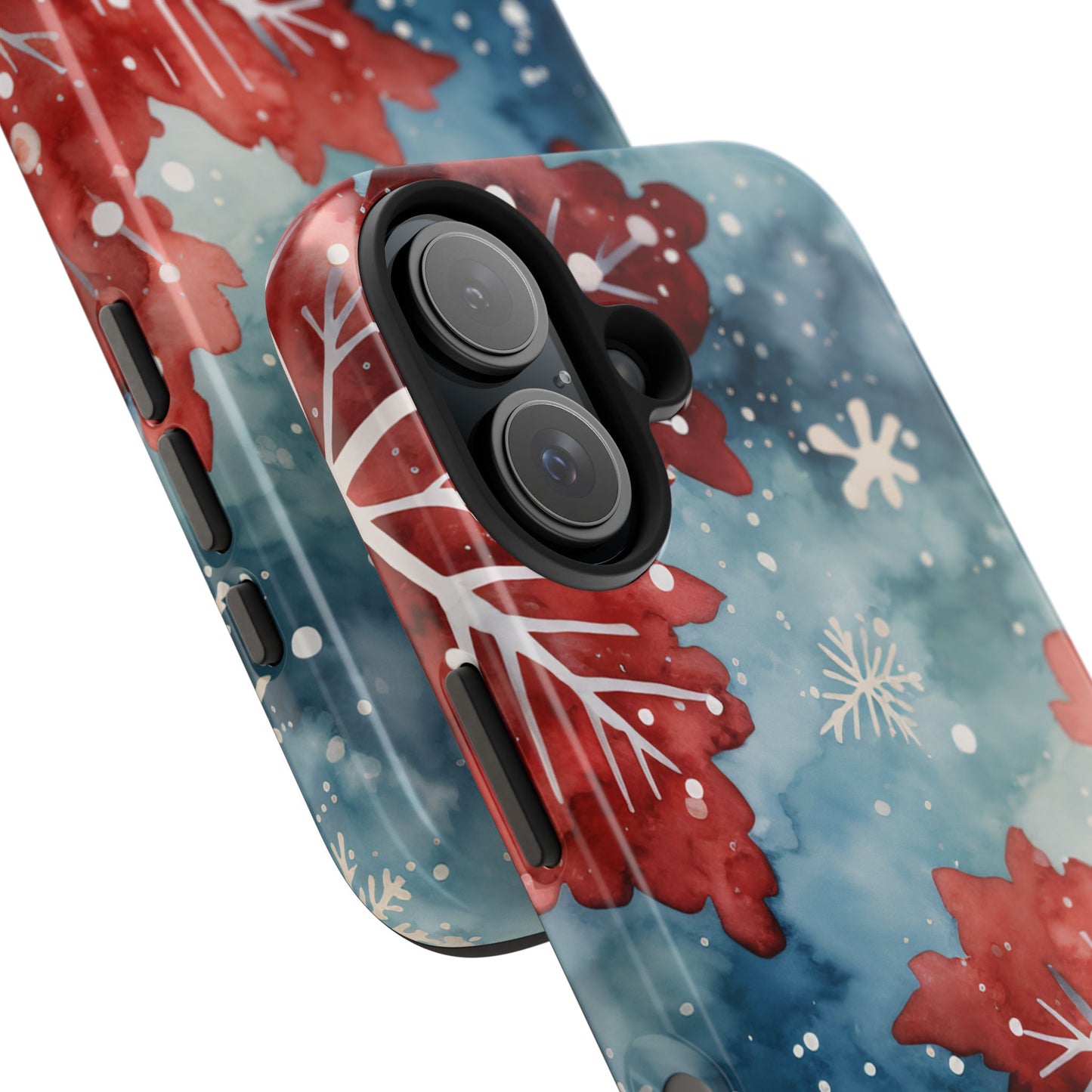 Crimson Snowflake Charm – iPhone Case Details: