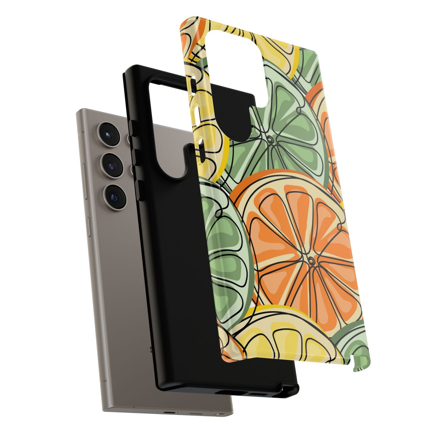 Citrus Zest Tough Samsung Galaxy Case – Bold Lime, Lemon, and Orange Design, Shockproof Protection