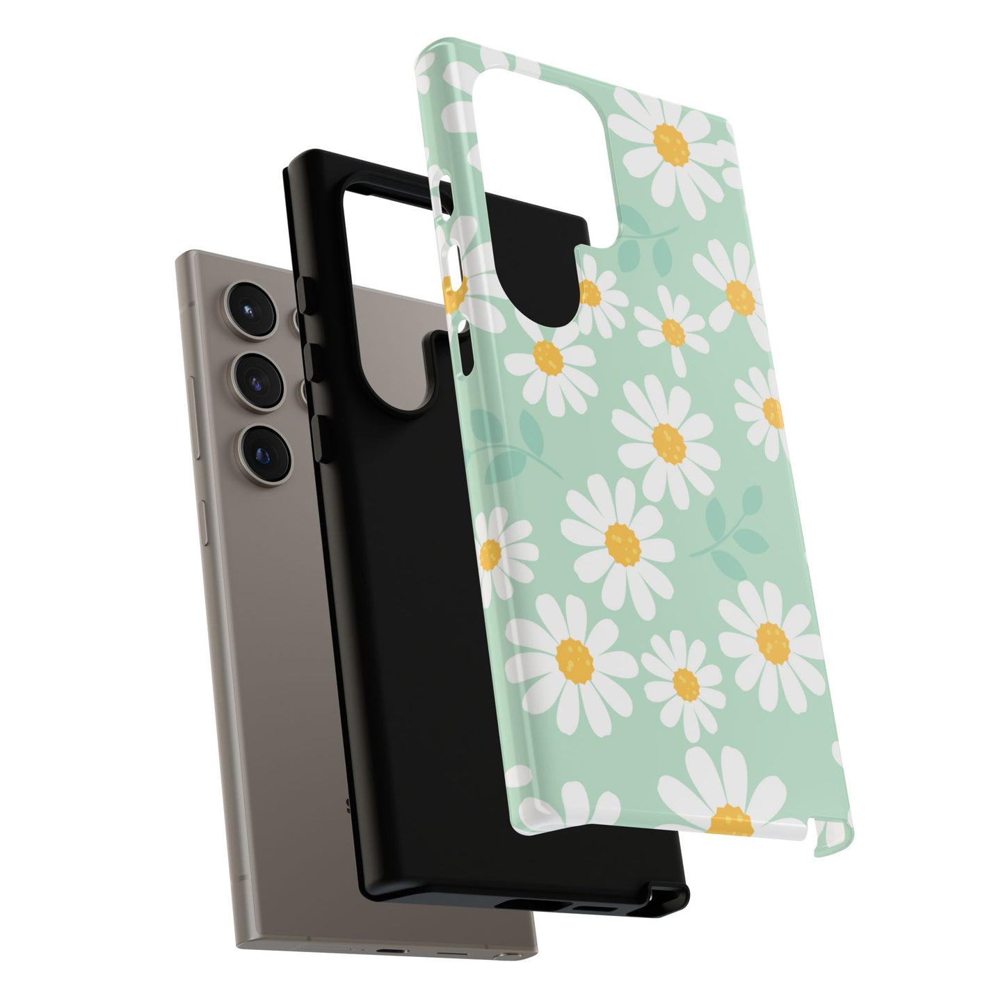 Charming Daisy Floral Tough Samsung Galaxy Case – Spring Pastel Design, Shockproof & Slim