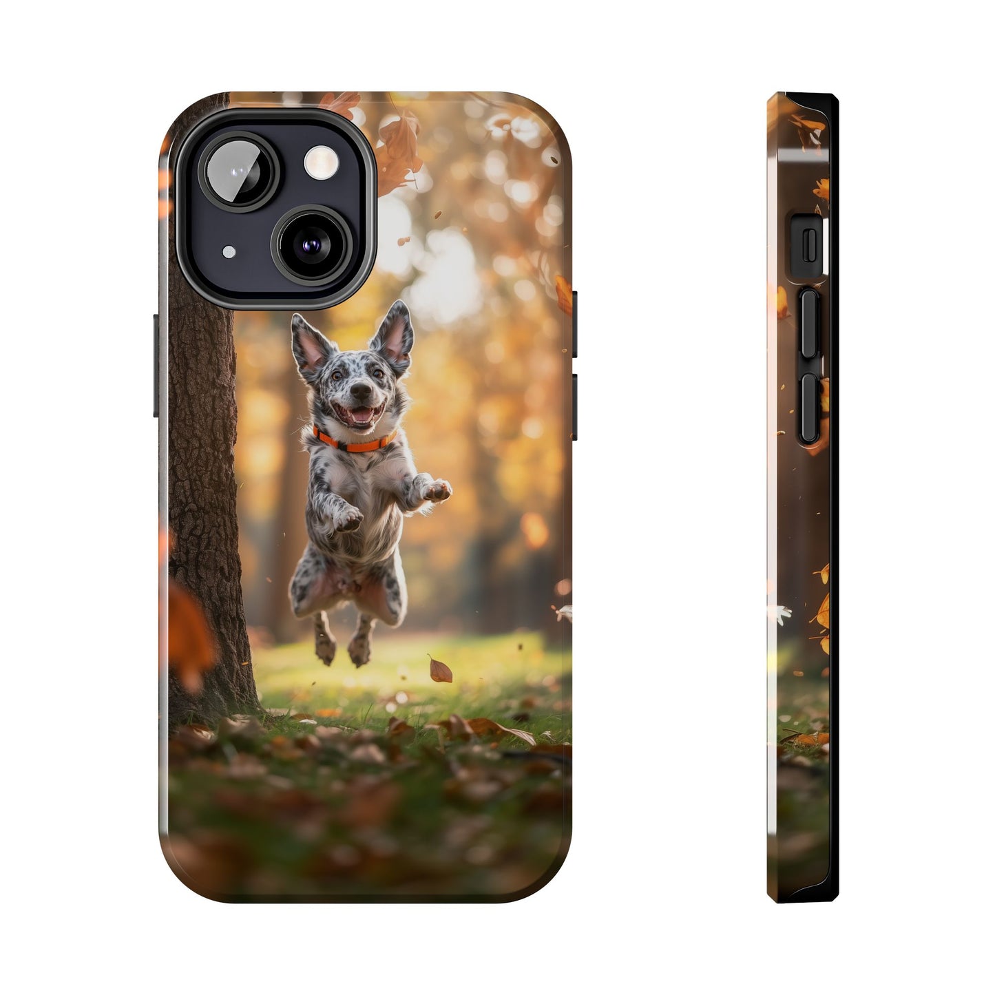 Energetic Blue Heeler Forest Pup Phone Case – Durable Outdoor-Inspired Design