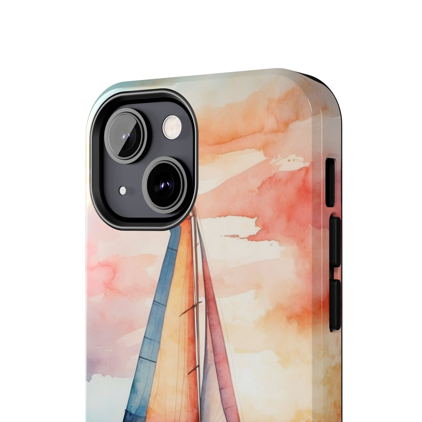 Sailboat Sunset iPhone Case – Vibrant Watercolor Design