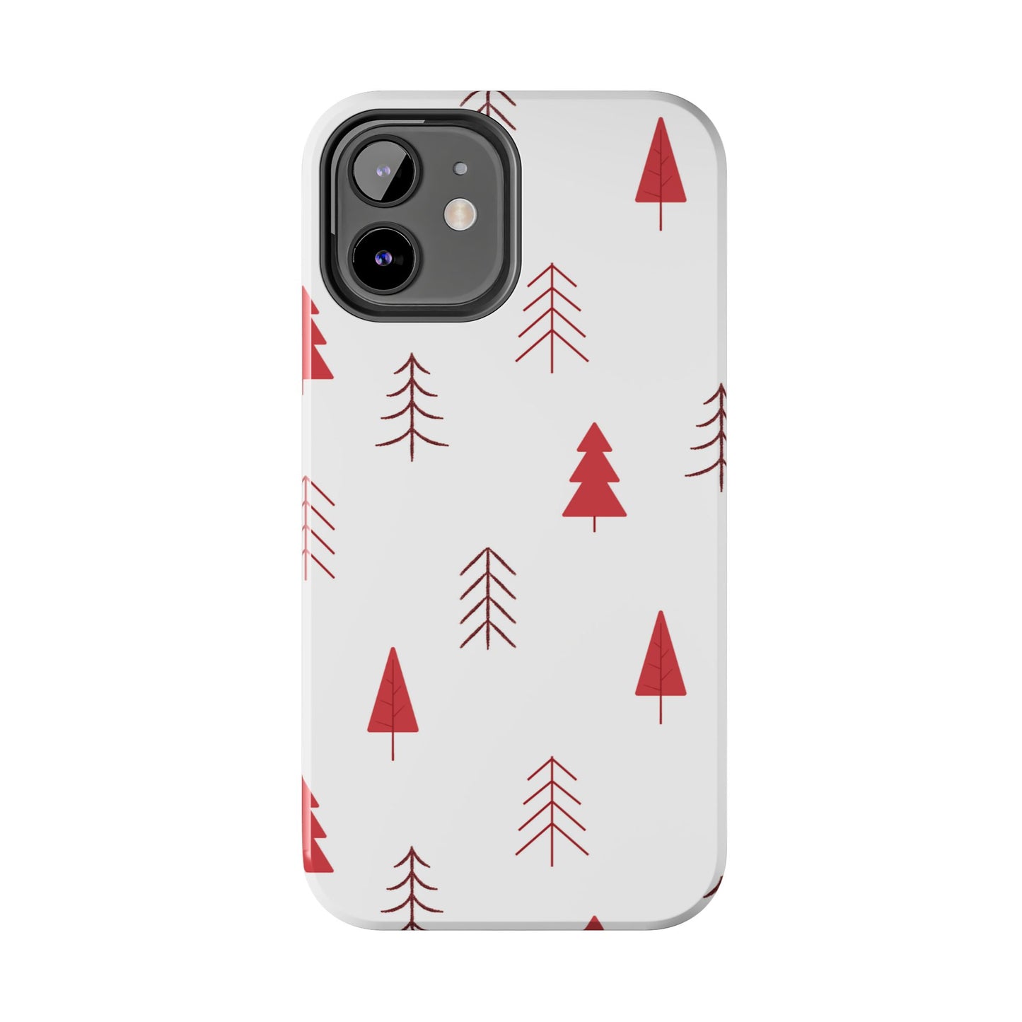 Scandi Red Pine Trees - iPhone Series Case
