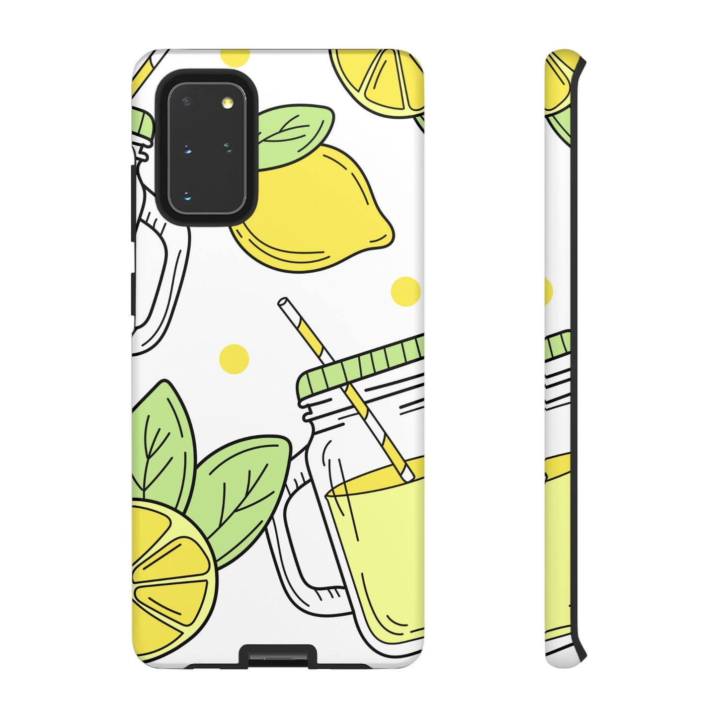 Lemonade Love Tough Samsung Galaxy Case – Fun Lemon Mason Jar Design, Dual-Layer Protection