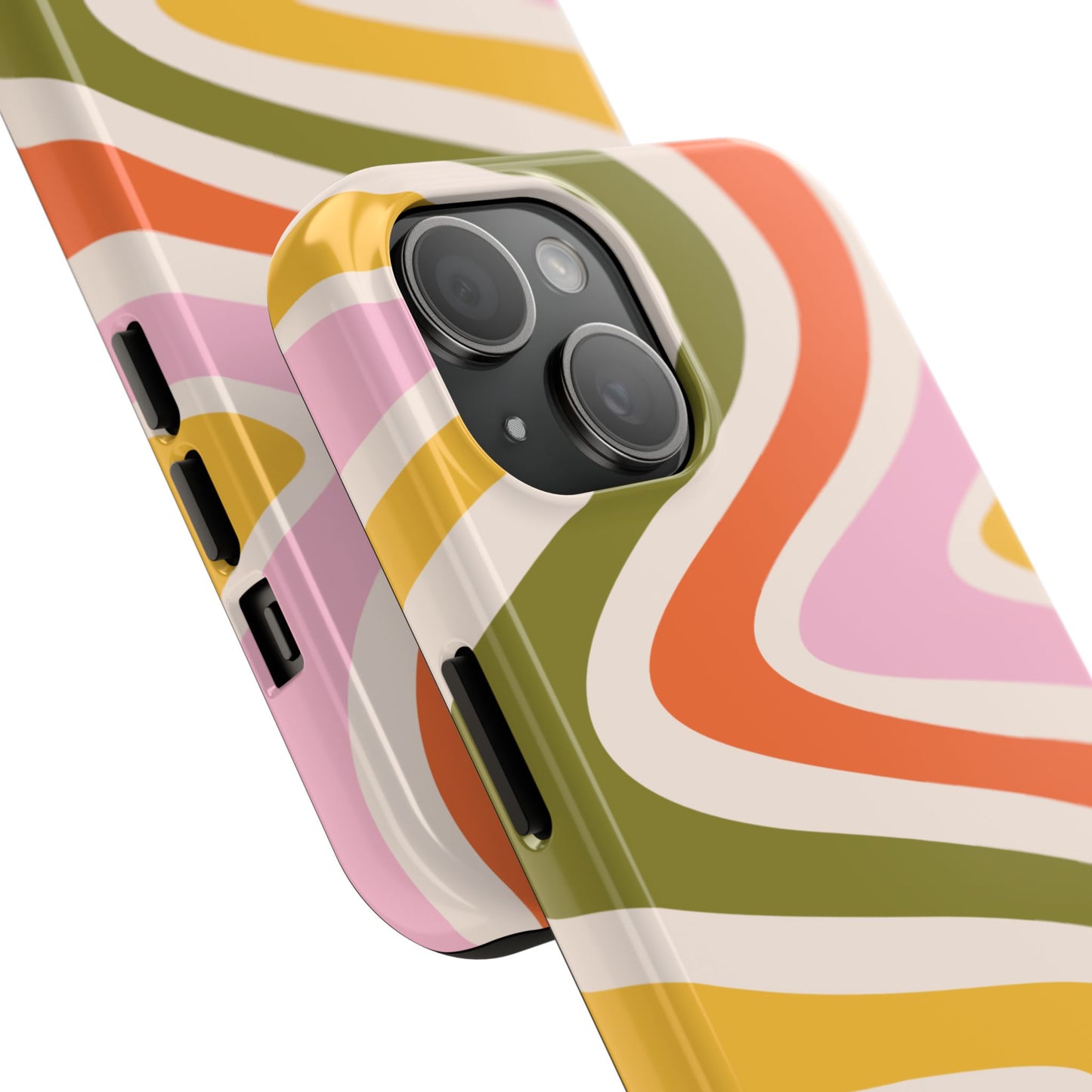 Retro Groove iPhone Case – 70s-Inspired Design with Dual-Layer Protection