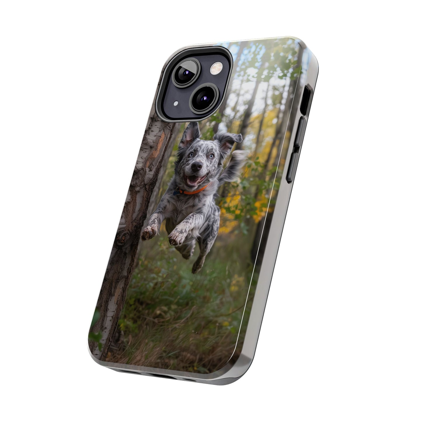 Happy Forest Dog iPhone Case – Nature-Inspired Protective Cover
