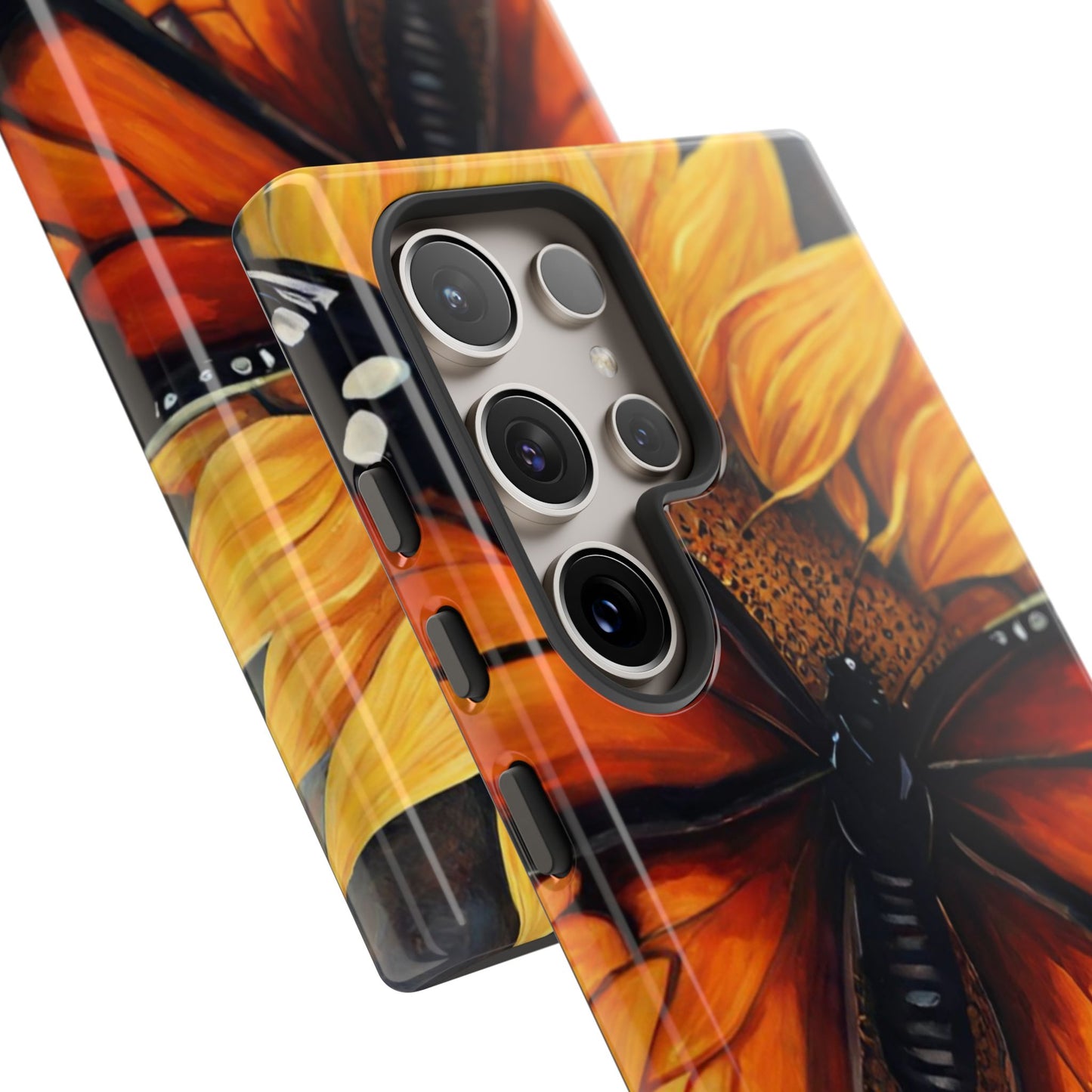 Monarch Butterfly & Sunflower Art – Samsung Galaxy Case