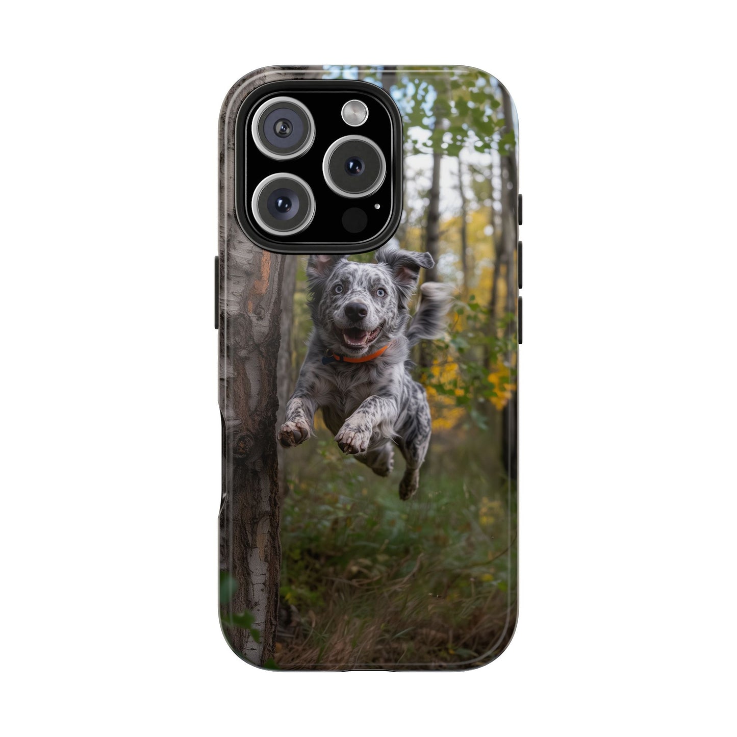 Happy Forest Dog iPhone Case – Nature-Inspired Protective Cover