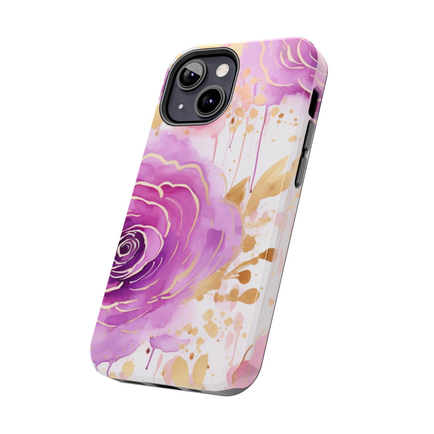 Radiant Purple & Gold Floral - iPhone Series Case