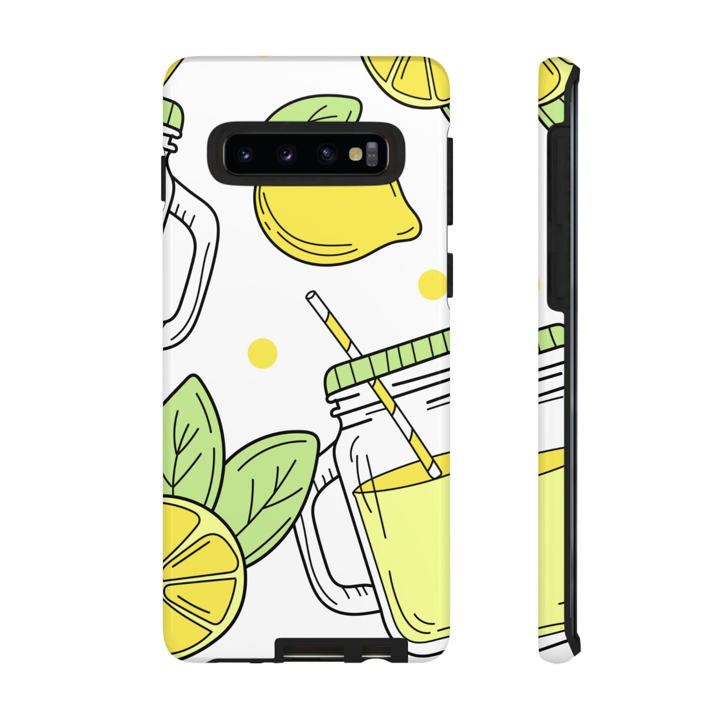 Lemonade Love Tough Samsung Galaxy Case – Fun Lemon Mason Jar Design, Dual-Layer Protection