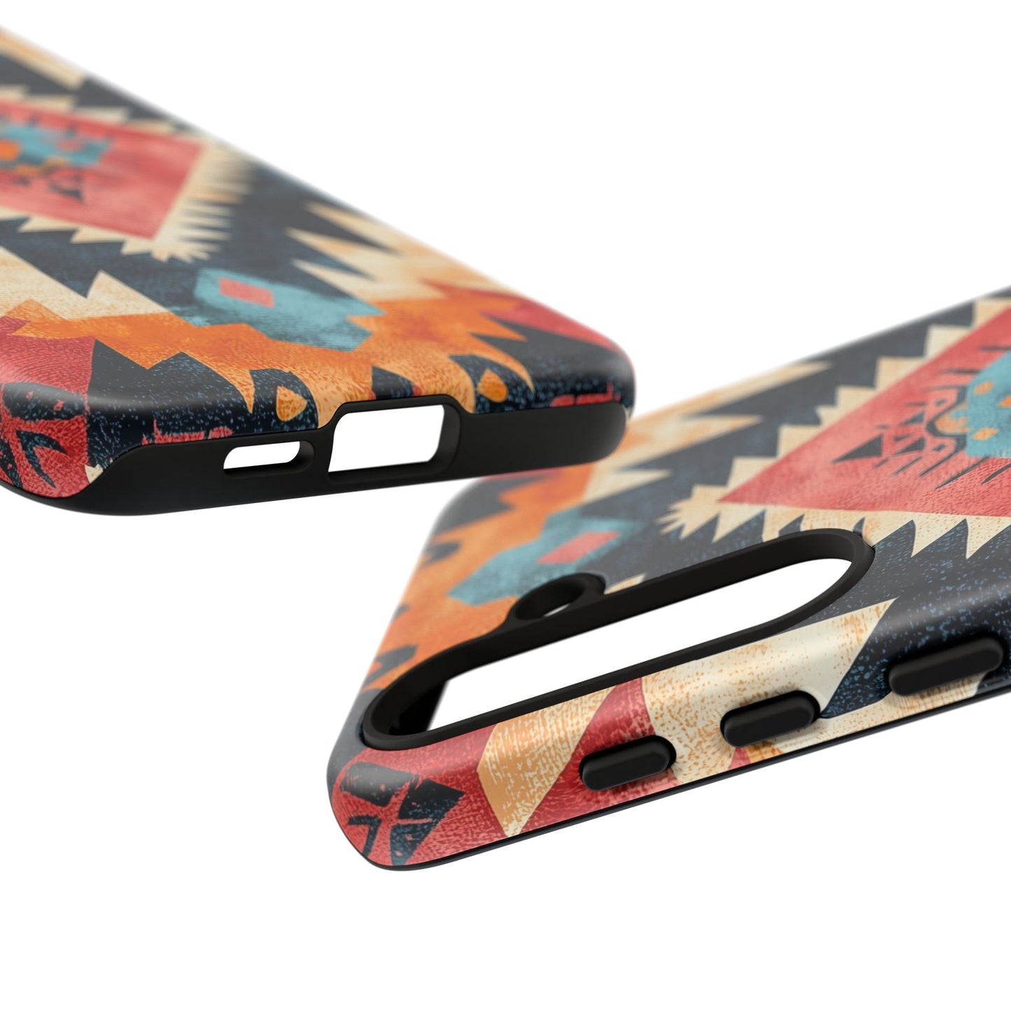 Bold Aztec Pattern Tough Samsung Galaxy Case – Vibrant Geometric Design, Dual-Layer Protection